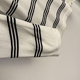 Striped Logo Patch Cardigan