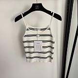 Striped Logo Patch Cardigan