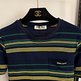 Blue/bottle Striped Jersey T-shirt