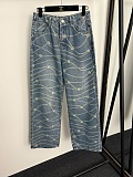 Printed Straight Jeans