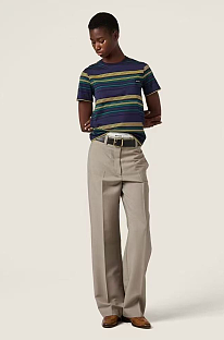 Blue/bottle Striped Jersey T-shirt