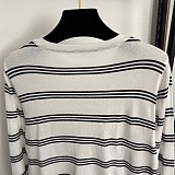 Striped Logo Patch Cardigan