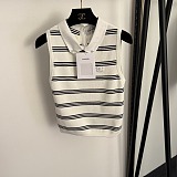 Striped Logo Patch Cardigan