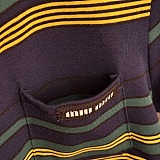 Blue/bottle Striped Jersey T-shirt