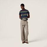 Blue/bottle Striped Jersey T-shirt