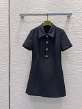 Wool Dress with Double G Button