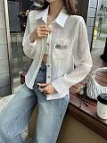 Beaded See-through Shirt