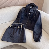 Nylon Windbreaker & Mini Skirt