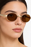 Oval Sunglasses in Gold