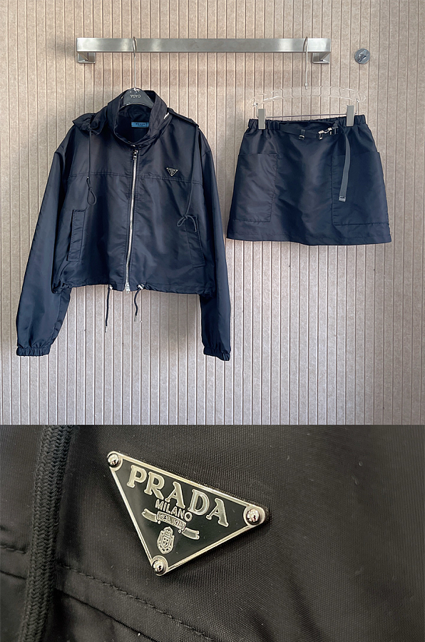 Nylon Windbreaker & Mini Skirt