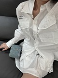 Poplin shirt-dress