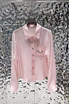 Beaded See-through Shirt