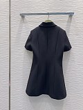 Wool Dress with Double G Button