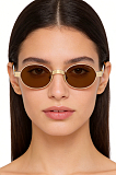 Oval Sunglasses in Gold