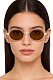 Oval Sunglasses in Gold