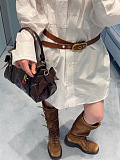 Poplin shirt-dress