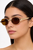 Oval Sunglasses in Gold