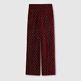 Embroidered Cotton Velvet Trousers