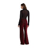 Embroidered Cotton Velvet Trousers