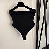 Gold Detailed One-piece Swimwear