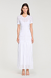 Beaded knit maxi dress