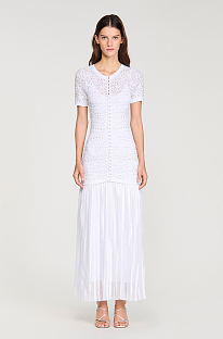 Beaded knit maxi dress