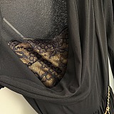 Chain Belt Detailed Pleated Long Dress