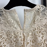Cut out Lace Dress in 2Pieces