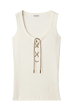 Adjustable-drawcord Tank Top