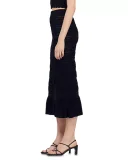 Pointelle-knit Top & Ruffled Midi Skirt
