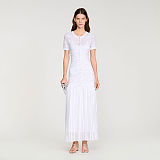 Beaded knit maxi dress