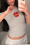 Printed Cropped Tee