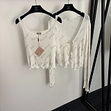 Plunging Neck Cardigan & Tank