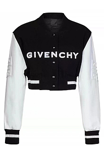 Logo Cropped Varsity Jacket