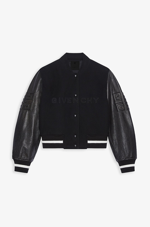 Logo Cropped Varsity Jacket