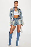 Lace-up Denim Set