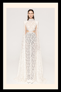 Lace Cape Sleeve Dress