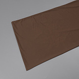 Brown Deep V-Neck Draped Waist Maxi Dress