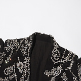 Black Crystal Embellished Cut-Out Blazer Mini Dress
