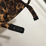 Leopard Printed Bra & Skirt