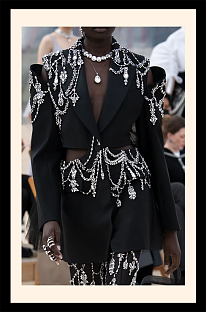 Black Crystal Embellished Cut-Out Blazer Mini Dress