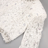 Lace Cape Sleeve Dress
