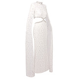 Lace Cape Sleeve Dress