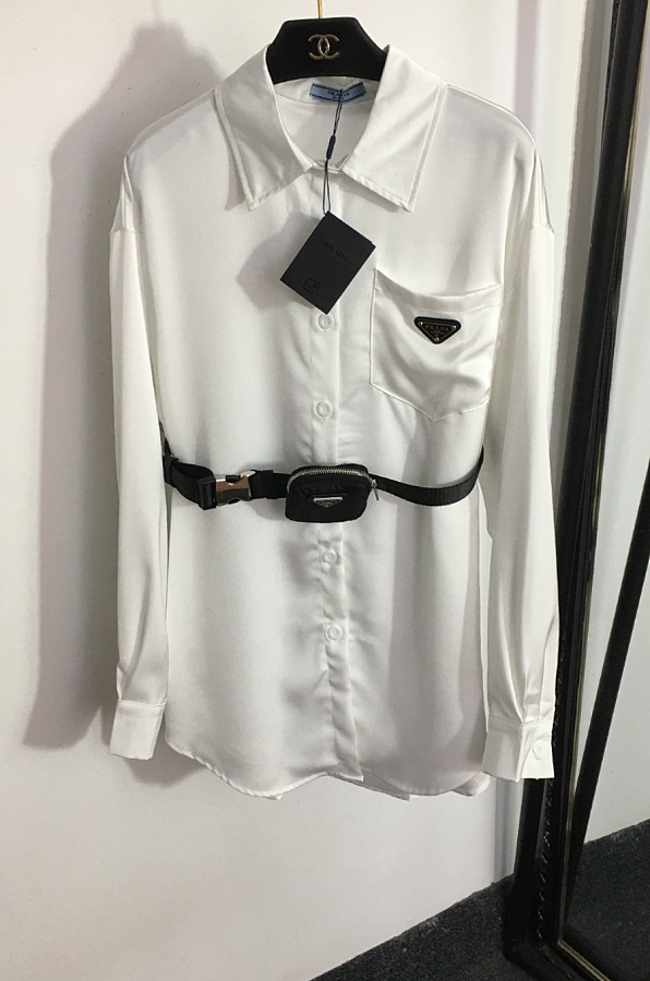 Cotton Shirt with Bag Belt