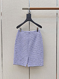 Cotton tweed & Sequins  Lilac Skirt