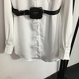 Cotton Shirt with Bag Belt