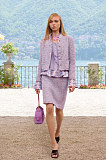 Cotton tweed & Sequins  Lilac Skirt
