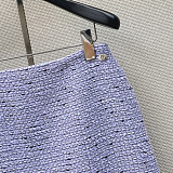 Cotton tweed & Sequins  Lilac Skirt