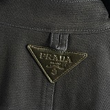 Leather-Collar Canvas Utility Jacket