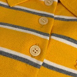 Striped Polo Tee Top